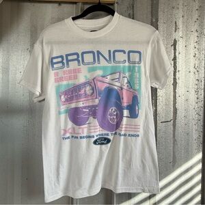Ford Bronco White and Pink Graphic Tee